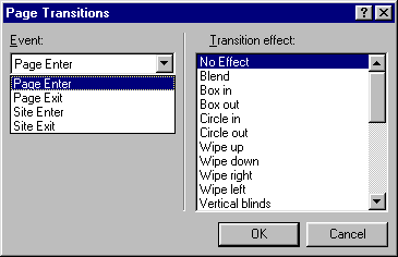 Dialog Page Transitions - pechody strnky